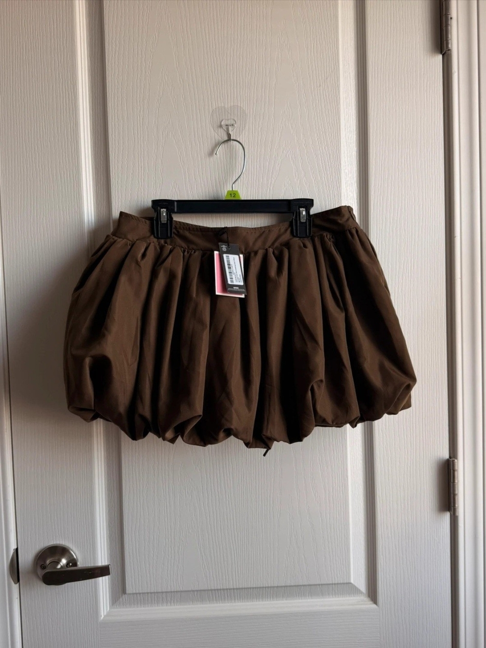 PrettyLittleThing Brown Bubble Mini Skirt